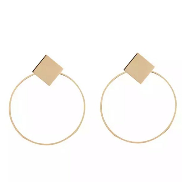 Round Hanging Earrings - Picture 2 of 4